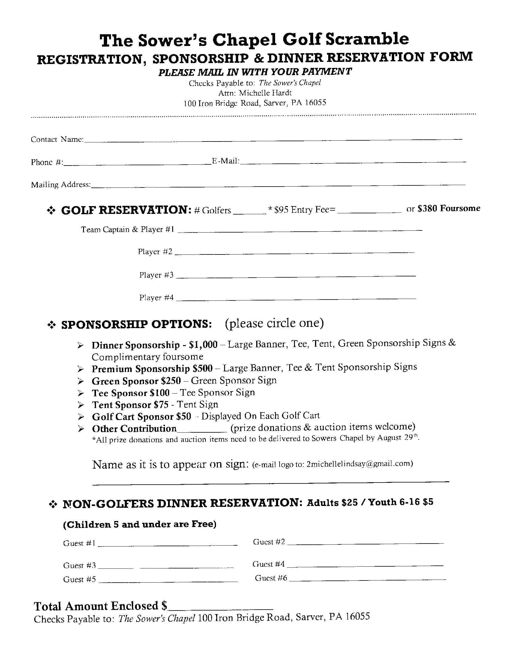 Scramble registration